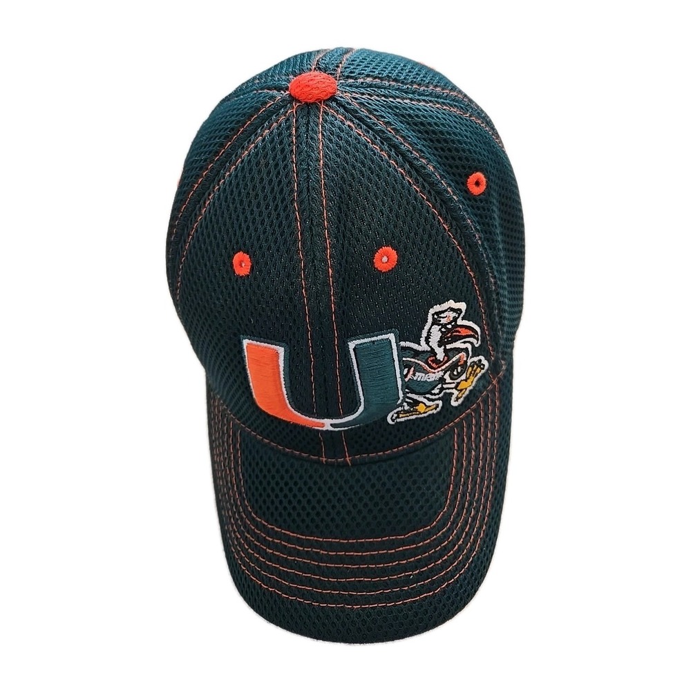 University Of Miami Baseball Cap Mesh Adjustable Strap NCAA